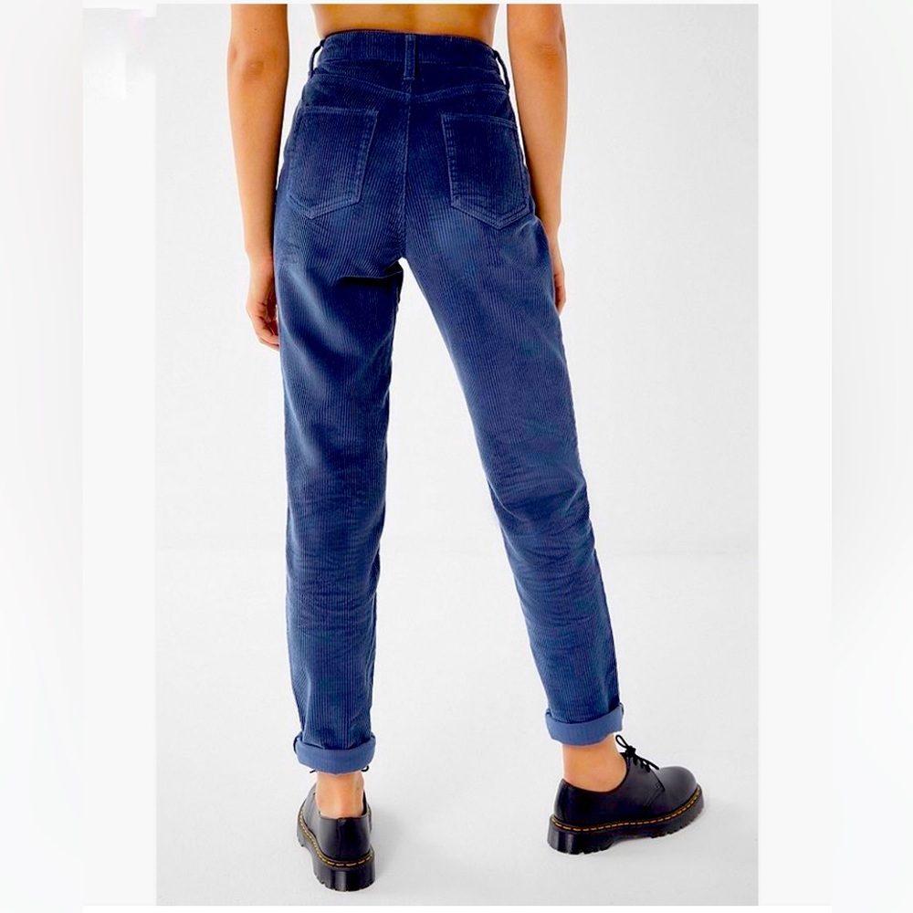 Urban Outfitters BDG Pegged Cowboy Corduroy Pants Indie Blue Tapered-25